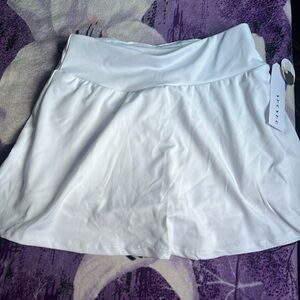 White tennis skirt